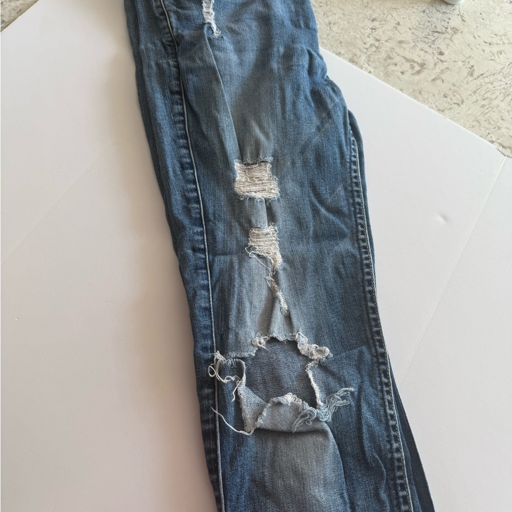 7 For All Mankind Distressed Skinny Jeans - Picture 3 of 7